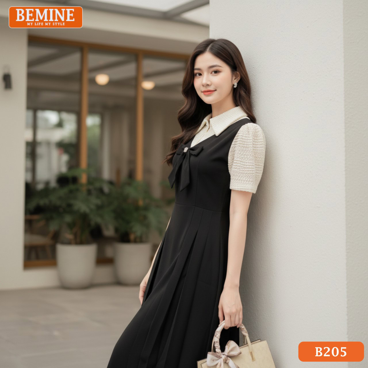 Đầm suông phối đai thắt gọn gàng linh hoạt