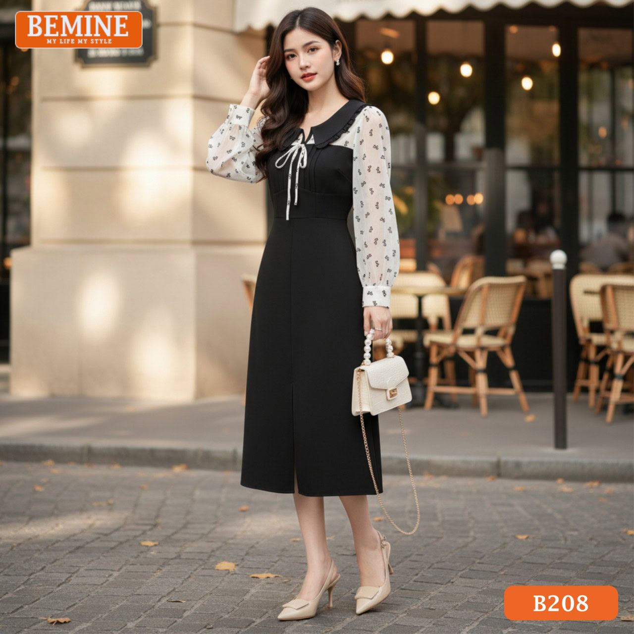 Đầm peplum thanh lịch tạo đường cong mềm mại ở thắt eo