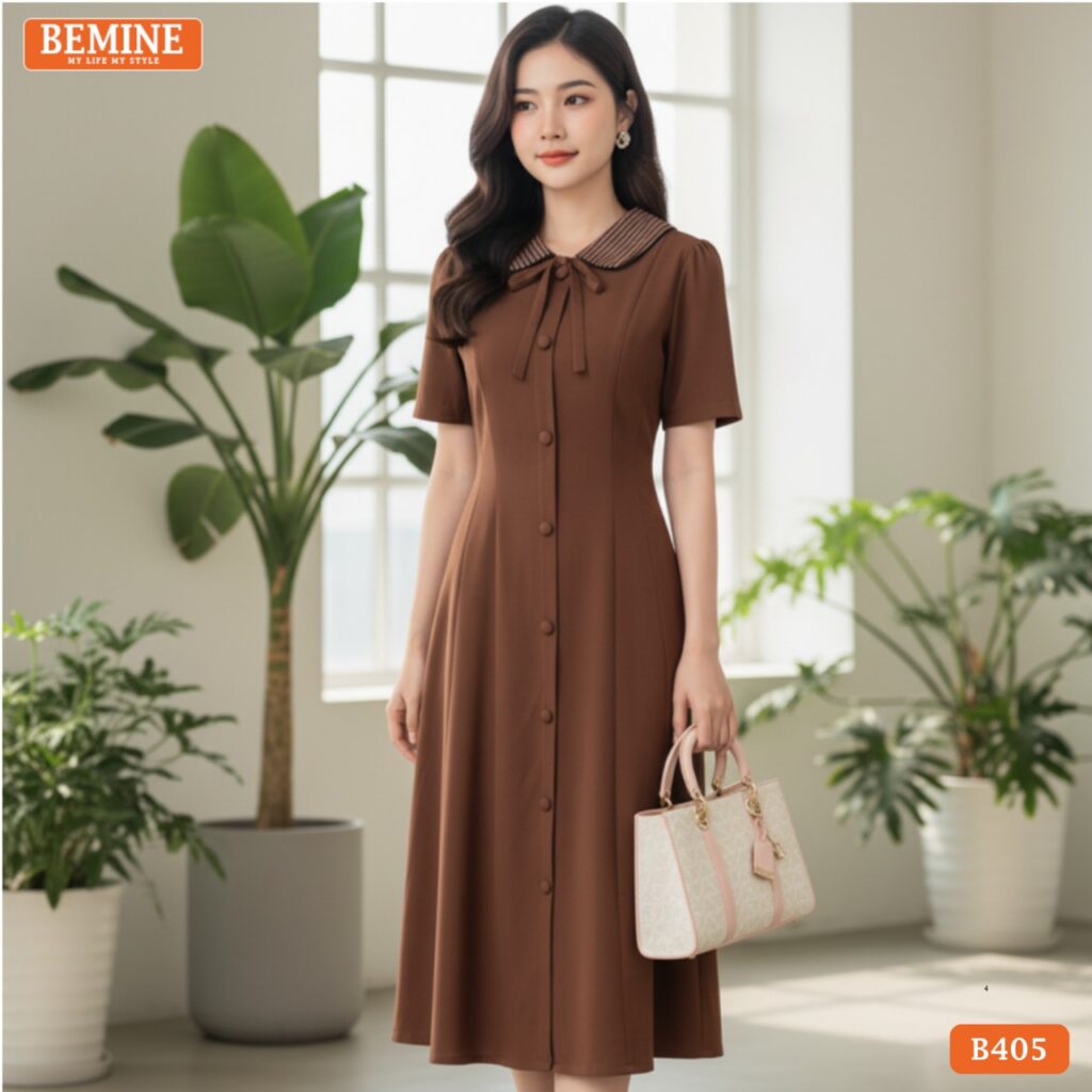 Đầm chữ A BEMINE B405, sự lựa chọn hoàn hảo cho những buổi họp chuyên nghiệp hay dạo phố cuối tuần.