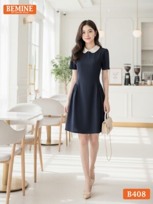 Đầm thiết kế BEMINE B408 chất liệu vải cao cấp, form dáng chữ A chuẩn giúp tôn vinh vóc dáng.