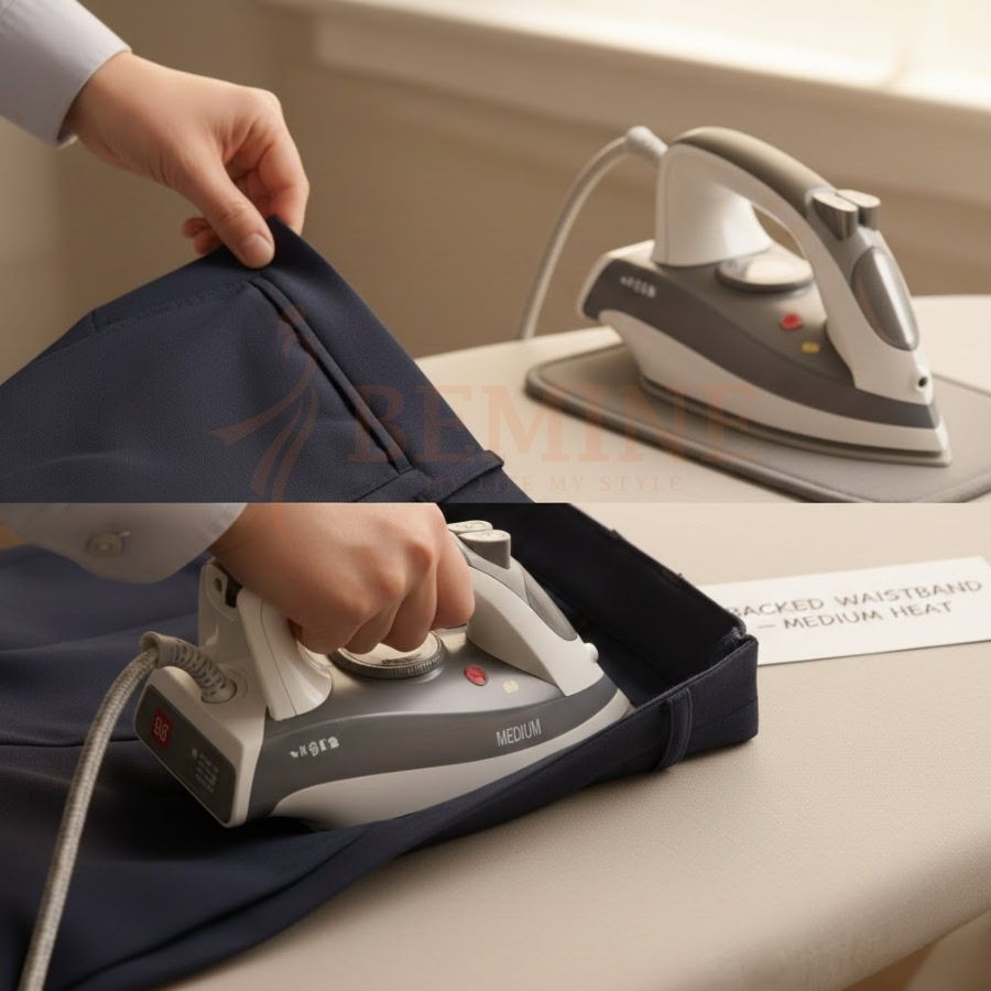 1.3 Ủi Phần Túi Và Lưng Quần Trước