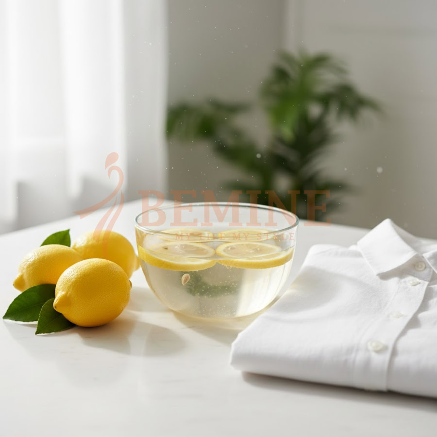 Mẹo khử mùi mồ hôi quần áo tuyệt vời chanh tươi giúp trang phục BEMINE luôn sạch thơm.
