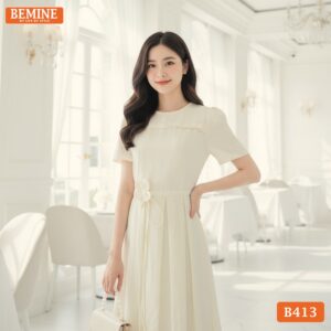 Đầm thiết kế BEMINE B413 chất liệu vải cao cấp, đứng form, mang lại vẻ ngoài chỉn chu cho nàng văn phòng.