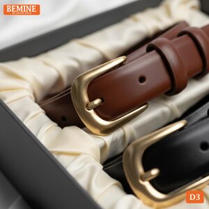 Chất liệu da cao cấp của thắt lưng nữ BEMINE D3.