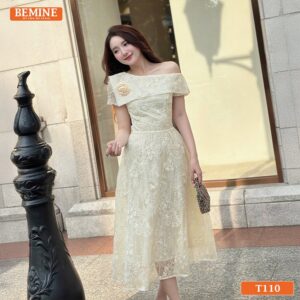 Đầm thiết kế cao cấp BEMINE T110 phong cách quý phái.