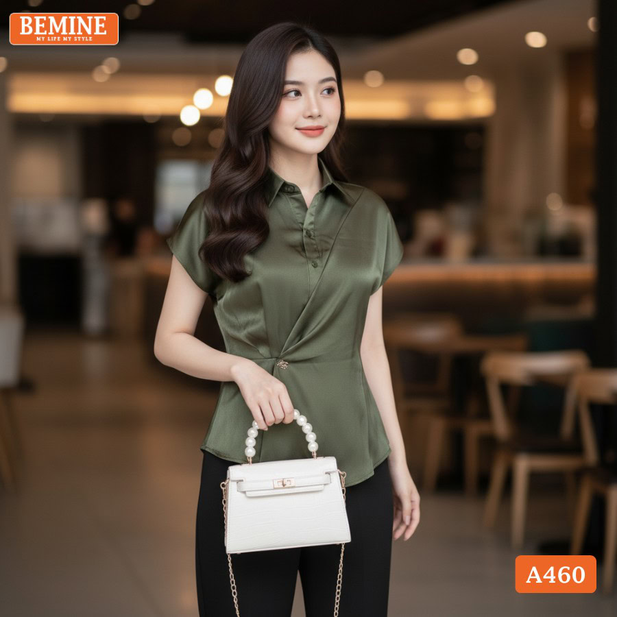 Áo BEMINE A460 phù hợp phối cùng chân váy hoặc quần tây.