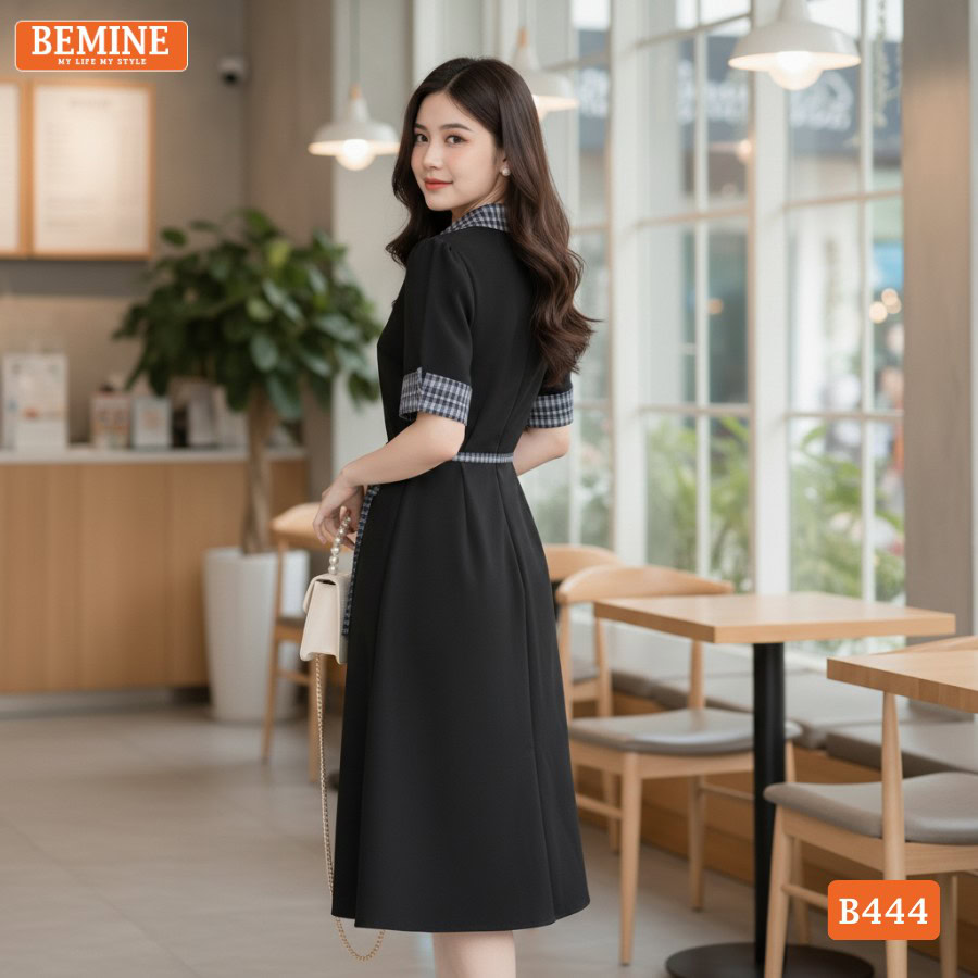 Đầm BEMINE B444 dáng chữ A phù hợp đi làm và gặp gỡ đối tác.