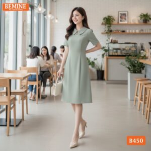 Phong cách thời trang nữ tính hiện đại với đầm BEMINE B450.