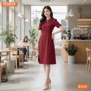 Phong cách thời trang nữ tính đầy tự tin với đầm BEMINE B450.