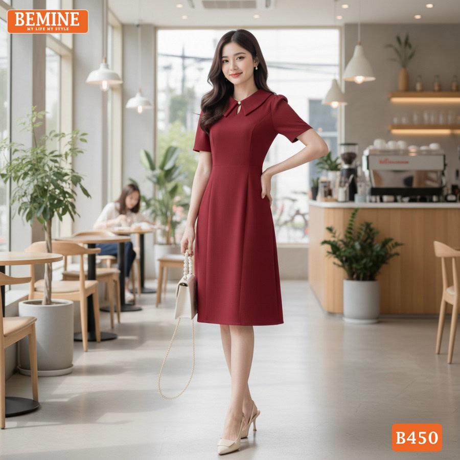 Phong cách thời trang nữ tính đầy tự tin với đầm BEMINE B450.
