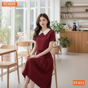 Ảnh chụp toàn thân set thiết kế BEMINE ST451 trẻ trung.