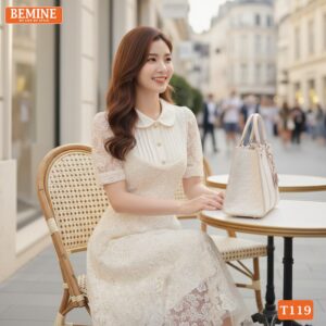Mẫu đầm đi tiệc cao cấp BEMINE T119 dáng dài tôn dáng.