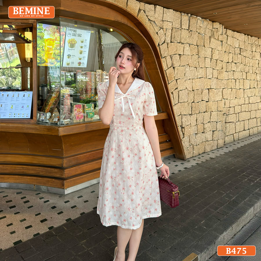 Aesthetic là gì? 6 style aesthetic hot nàng công sở 2026 16 4. Đầm thiết kế BEMINE Dáng Dài Đi Event Cổ V B250