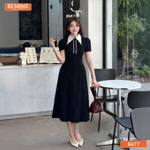 Đầm công sở BEMINE B477 phong cách hiện đại và nhã nhặn.