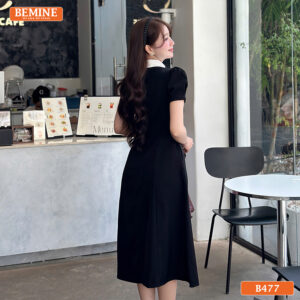 Mẫu đầm công sở BEMINE B477 dáng chữ A tôn dáng hiệu quả.