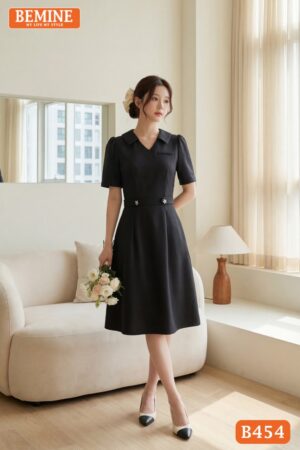 Mẫu đầm công sở BEMINE B454 thiết kế chuyên nghiệp và nhã nhặn.