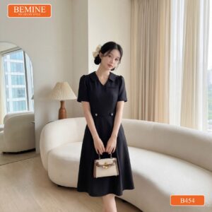 Phong cách thời trang nữ tính với đầm BEMINE B454 công sở.