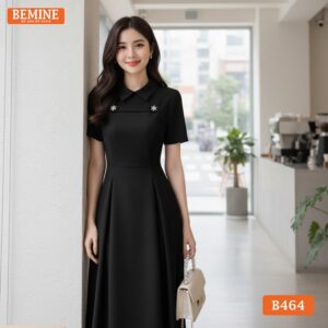 Phong cách thời trang nữ tính với đầm BEMINE B464 công sở.