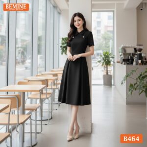 Đầm BEMINE B464 dáng chữ A phù hợp đi làm và gặp gỡ đối tác.