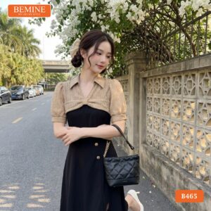 Đầm BEMINE B465 dáng chữ A phù hợp đi làm và gặp đối tác.
