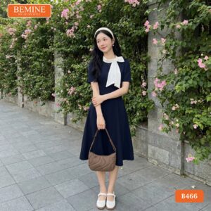Chất liệu vải cao cấp của mẫu đầm chữ A BEMINE B466.