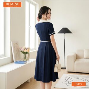 Phong cách thời trang nữ tính sang trọng với đầm BEMINE B473.