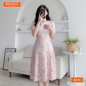Phong cách thời trang nữ tính và nổi bật với đầm BEMINE B474.
