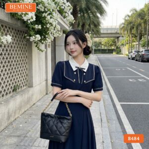 Phong cách thời trang nữ tính và quý phái cùng đầm BEMINE B484.