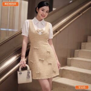 Đầm Thiết Kế Đi Tiệc BEMINE Cổ Sơ Mi Dáng Chữ A T125 - mẫu đầm mới nhất 2026