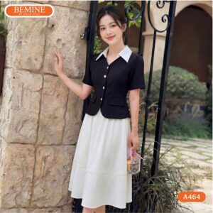 Hình ảnh thực tế áo phối cúc BEMINE mã sản phẩm A464.