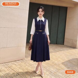 Phong cách thời trang công sở mới mẻ với mẫu đầm BEMINE B468.