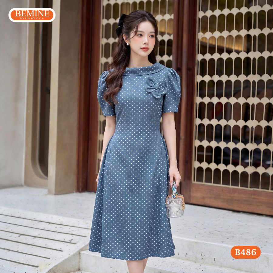 Thiết kế đầm chữ a B486 giúp tôn dáng và che khuyết điểm.Thiết kế đầm chữ a B486 giúp tôn dáng và che khuyết điểm.