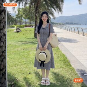 Chi tiết cổ thủy thủ đính nơ duyên dáng của mã sản phẩm B497.