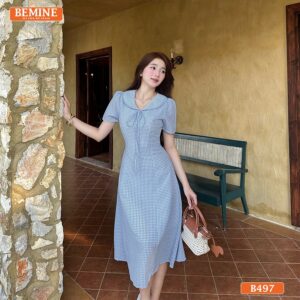 Hình ảnh thực tế đầm chữ A BEMINE mã số B497.