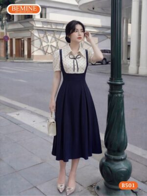 Chi tiết phối chấm bi giả yếm tinh tế là điểm nhấn của mã B501.