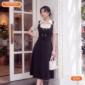 Cận cảnh chất liệu vải cao cấp của mẫu đầm thiết kế B504.