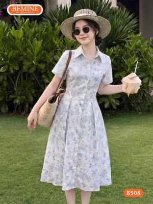Đường may tinh tế và sắc sảo của Đầm Thiết Kế BEMINE B508.
