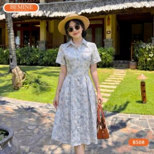 Đầm BEMINE B508 in hoa phù hợp cho cả đi làm và dự tiệc.