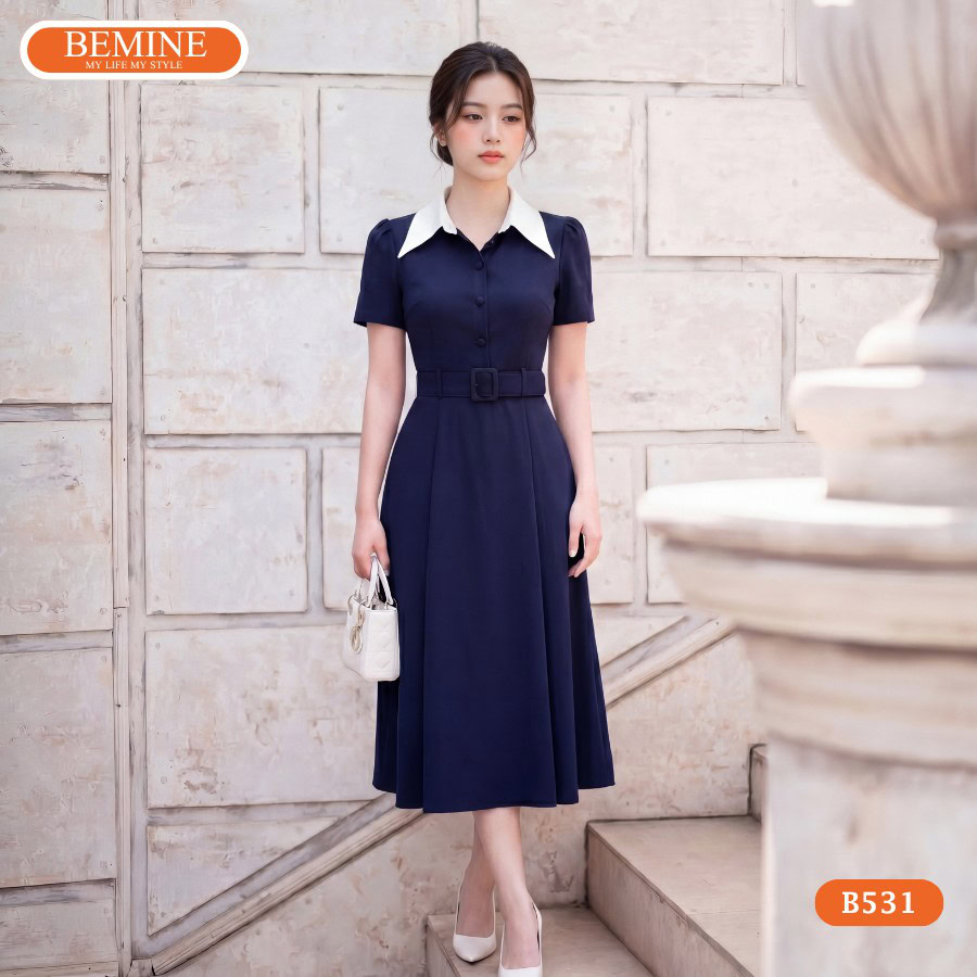Đầm thiết kế BEMINE B531 chất liệu vải cao cấp và thoáng mát.