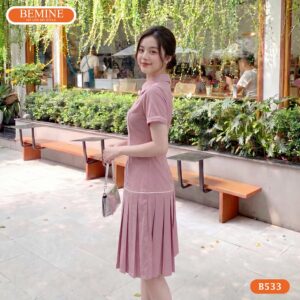 Thiết kế dáng chữ a tôn dáng cực chuẩn trên mẫu đầm B533.