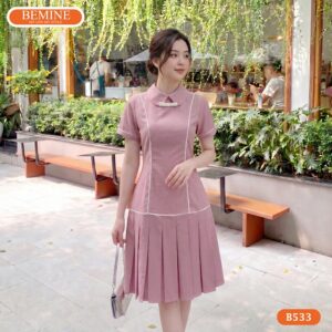 Đầm thiết kế BEMINE B533 che khuyết điểm vòng hai hiệu quả.