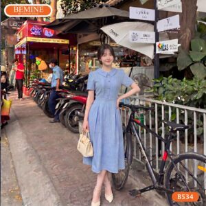 Đầm thiết kế BEMINE B534 giữ phom dáng chuẩn suốt ngày dài.
