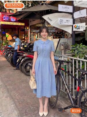 Đầm thiết kế BEMINE B534 chất liệu cao cấp đứng phom.