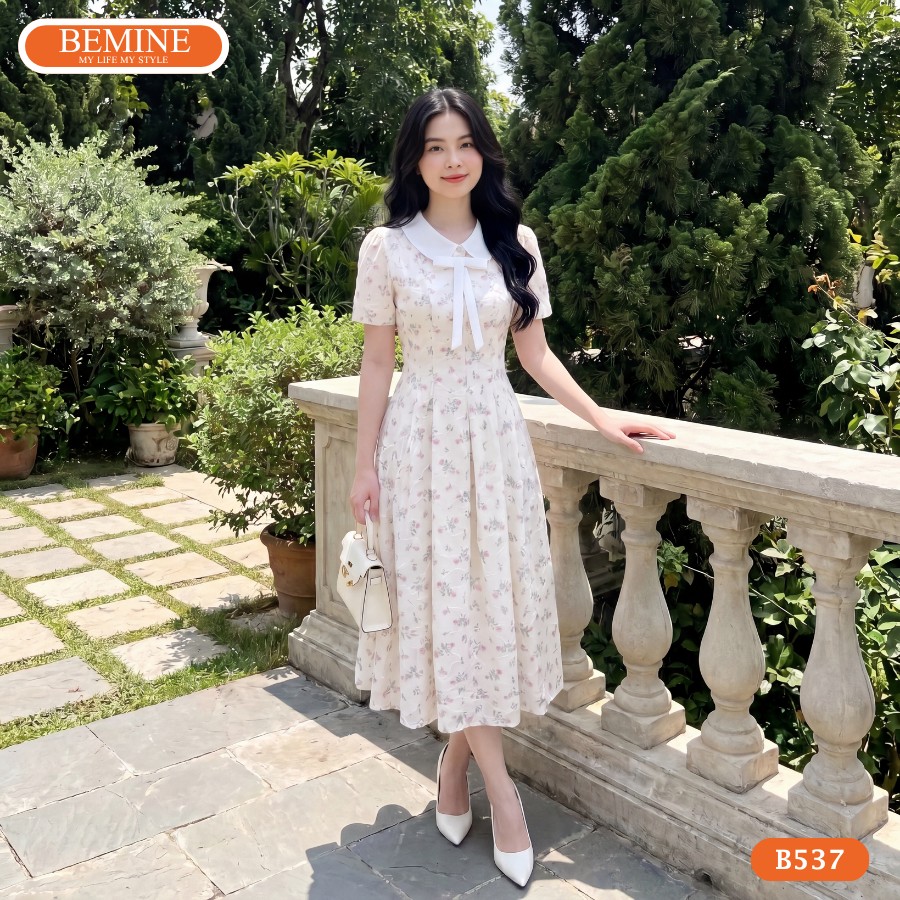 Sai lầm khi mặc đầm xòe quá dài làm dìm chiều cao.