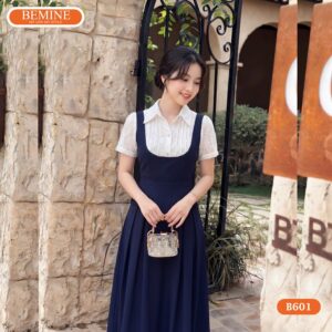 Đầm dáng dài giả yếm B601 phù hợp cho môi trường chuyên nghiệp.