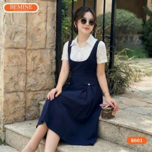 Cận cảnh chất liệu vải cao cấp của mẫu đầm thiết kế BEMINE B601.