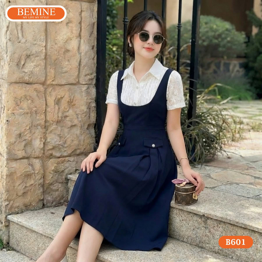 Cận cảnh chất liệu vải cao cấp của mẫu đầm thiết kế BEMINE B601.