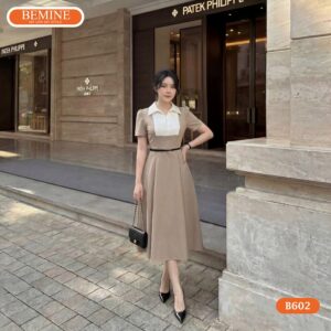 Mẫu đầm chữ a BEMINE B602 tôn dáng và che khuyết điểm hiệu quả.