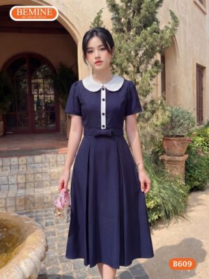 Phong cách thời trang công sở nhã nhặn cùng đầm B609.