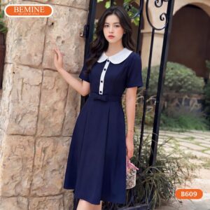 Chi tiết đính cúc sang trọng là điểm nhấn của mã B609.